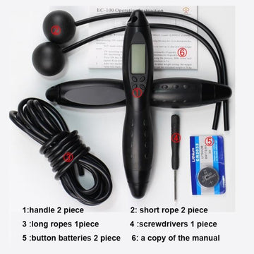TD® Corde à sauter de fitness pour adultes comptage électronique intelligent pour hommes et femmes corde à sauter calories sans fil